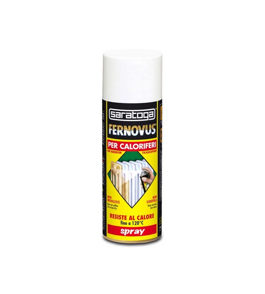 Fernovus smalto semipermanente spray bianco per caloriferi da 400 ml neutralizza e vernicia simultaneamente - saratoga.
